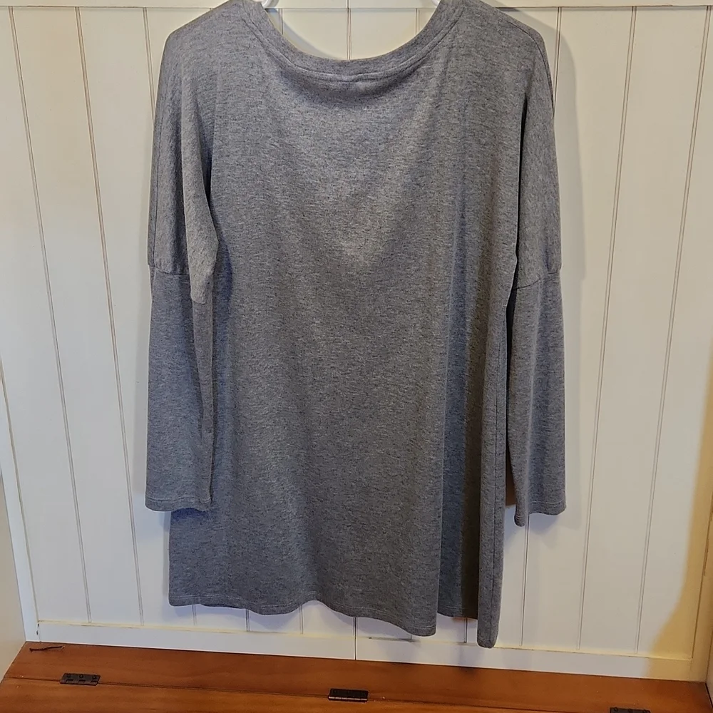 Casual Floral Long Sleeve Tunic Loose Shirt - Medium